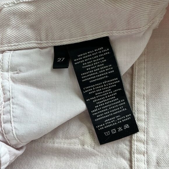 J Brand Joan Crop Denim High Waisted Wide Leg Distressed Uneven Hem - Women’s 27 - Picture 9 of 12